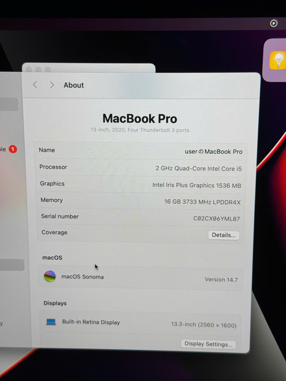 Macbook Pro 2020 Silver (Phím US) / Core i5 / RAM 16GB / SSD Macbook Pro 2020 Silver (Phím US) / Core i5 / RAM 16GB / SSD